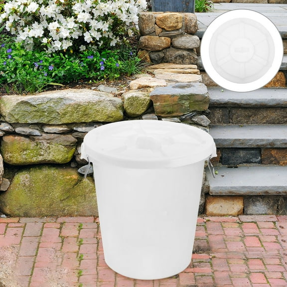 Milisten Bucket Lid for Water Storage Barrel White HDPE 1Pack