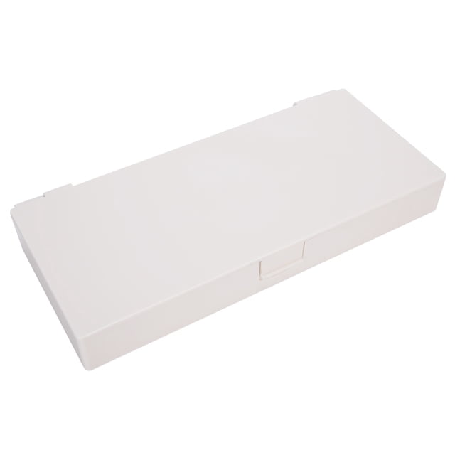 Caja de almacenamiento con clip para bandas de goma, organizador de joyas y pendientes, herramienta de peluquería, color blanco