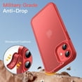 thumbnail image 5 of JETech Matte Case for iPhone 12 Mini 5.4-Inch, Shockproof Military Grade Drop Protection, Frosted Translucent Back Phone Cover, Anti-Fingerprint (Red), 5 of 6