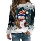thumbnail image 1 of New Christmas Moose Print Ladies T-shirt Cotton Kawaii Cartoon Style Sweater Autumn O Neck Oversized Long Sleeve Female Pullover, 1 of 4