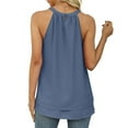 thumbnail image 4 of Tbopshirt Tank tops for Women Clearance,Womens tops,Womens Blouse Tank tops Summer High Neck Sleeveless Chiffon tops,T-shirt Vest Tee Blouse,Camisoles for Women Plus Summer Savings Deals, 4 of 6