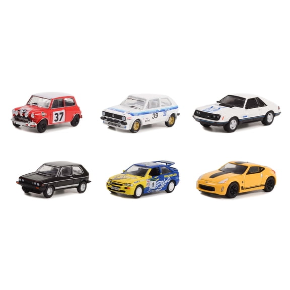 Hot Hatches Series 2, Box of 6 Car Assortment - Greenlight 63020/48 - 1/64 Scale Diecast Model Cars