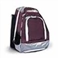 thumbnail image 3 of No Errors Sports RBP Rookie Baseball and Softball Backpack - Baseball and Softball Bat Bag with Fence Hooks for Kids, 2 Bat Pockets Bag for Boys and Girls(Maroon), 3 of 4