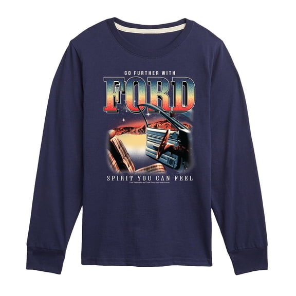 Ford - 1979 Pinto Scene - Youth Boys Long Sleeve Graphic T-Shirt