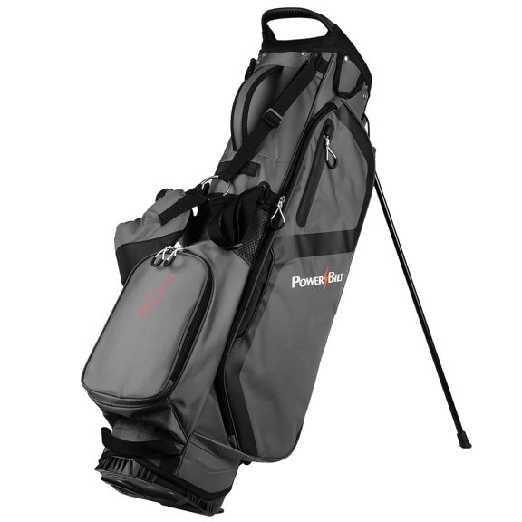 PowerBilt Golf Dunes 4.5 Lightweight Dual Strap Stand Bag, Gray/Black -
