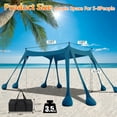 thumbnail image 3 of Moclever 10x10x6.5ft Sun Shelter for Beach, Portable Family Beach Tent UPF 50+ UV Protection, Blue, 3 of 14