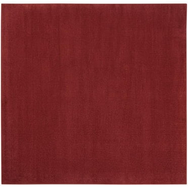 HomeRoots 5' X 5' Brick Red Square Non Skid Indoor Outdoor Area Rug