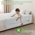 thumbnail image 3 of VIKUA  46in Baby Bed Rail,  Swing Down  Bed Rail for Toddlers,for, Twin, Full, Bed Guard Rail for Toddlers, Grey, 3 of 7
