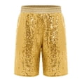 thumbnail image 2 of TSSOE Unisex Girls Boys Gymnastics Shorts Athletic Dance Bottoms Hip Hop Jazz Competition Booty Boy-Cut Shorts Gold 10, 2 of 6