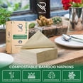 thumbnail image 2 of 300 Bamboo Cocktail Napkins - FSC Certified 2-Ply Compostable Napkins Disposable for Home or Commercial Use - 5x5 inch folded Biodegradable Paper Napkins for Dinner and Party, 2 of 4