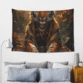 thumbnail image 5 of Easygdp Tiger In The Fallen Leaf Forest Tapestry Wall Hanging, Wall Tapestries for Bedroom Aesthetic Living Room Office Decor 60x40in, 5 of 8