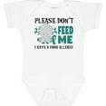 thumbnail image 3 of Inktastic Please Dont Feed Me I Have a Food Allergy with Elephant and Ribbon Boys or Girls Baby Bodysuit, 3 of 5