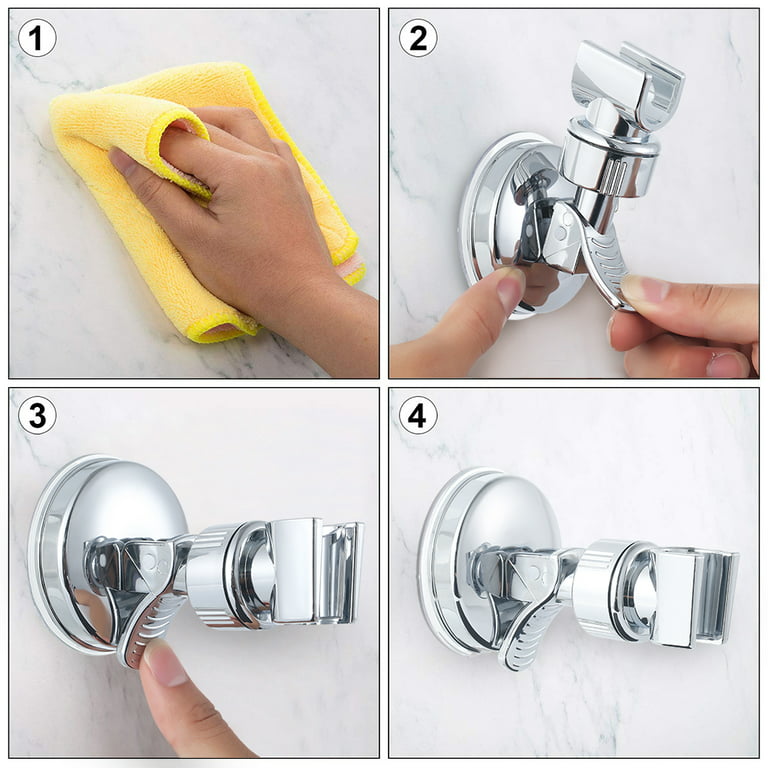 Durable Shower Head Holder Side Hook Home Wall Mounted Suction Cup