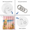 thumbnail image 5 of Pink Beach Bathroom Shower Curtains with 12 Hooks Waterproof Shower Curtain for Stalls and Bathtubs Summer Surfboard Palm Leaf Starfish Pineapple Flowers Decorative Bathroom Curtain 36x72 Inches, 5 of 9