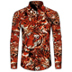 thumbnail image 4 of Camisa con botones y cuello vuelto para hombre con estampado 3D de tigre, estilo chino, vintage, de manga larga, para fiesta hawaiana, ropa de calle, 4 of 5