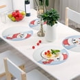 thumbnail image 6 of GZHJMY Christmas Snowman Round Placemats Set of 1, Non-Slip PVC Table Mats Washable Heat Resistant Place Mats for Kitchen Dining Table Christmas Home Decor, 15.4 Inch Table Mat, 6 of 7