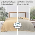 thumbnail image 2 of Mainstays 100% Cotton Matelassé Quilt, King, Reversible, Yellow, 2 of 9