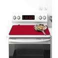 thumbnail image 2 of Stove Top Covers for Electric Stove, Pure Red Glass Stovetop Cover Protector, Simple Solid Color Induction Cooktop Protector Oven Mat for Kitchen Countertop 24"x21", 2 of 8