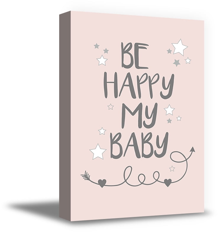 KIDS235 Pink Nursery CANVAS Wall Art Sometimes The Smallest Things Take Up The Most Room In Your Heart Modern Nursery Quote Art