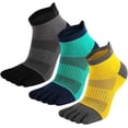 thumbnail image 1 of RV Lot de 3 paires de chaussettes de sport respirantes anti-ampoules pour la course, la gym ou le quotidien, 1 of 5