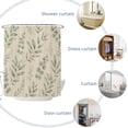 thumbnail image 5 of Bedliving Shower Curtain Set with 12 Hooks, Sage Eucalyptus Botanical Waterproof Fabric, 72" x 72", 5 of 9