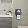 thumbnail image 5 of Soporte para papel higiénico, soporte para papel higiénico con dispensador de pañuelos desechables y estante de almacenamiento para teléfono móvil para baño, cocina, baño (negro), 5 of 5