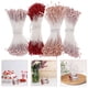 thumbnail image 5 of 4 paquetes de cabezas dobles de flores hechas a mano Pistilo de polen para hacer bricolaje, 5 of 6