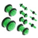 thumbnail image 1 of 18 Pcs Expansores de Unisexo de Acrílico con Ensanchador de Camilla con Tapones para Oídos Verde, 1 of 9