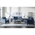 thumbnail image 2 of HFO Everly Glamorous Traditional Faux Velvet Chair in Deep Blue, 2 of 7