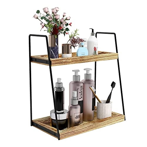 Organizador de mostrador de baño Dorhors, estante de almacenamiento de 2 niveles