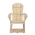 thumbnail image 2 of W Unlimited Zero Gravity Wooden Patio Adirondack Rocker in Natural, 2 of 2
