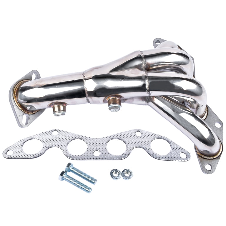 Resonator Exhaust Muffler Honda Civic 2007 Stainless Steel | Exhaust Resonator Pipe Compatible For Models Honda Civic 2006-2011 1.8L Sedan | Include Gaskets, Clamp, Hangers, Bolts, & Nuts Honda Resonator