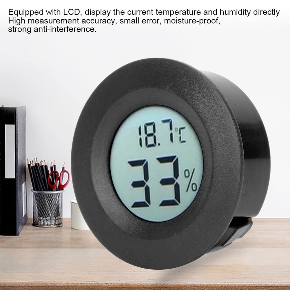 Termómetro Higrómetro DC15V Medidor de Temperatura de Humedad LCD ...
