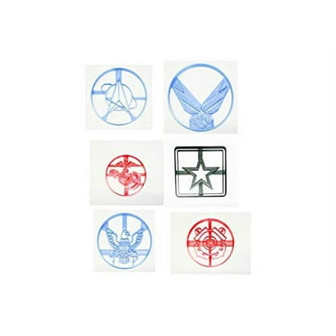Military Branch US Armed Forces Set of 6 Cookie Cutters USA PR1522