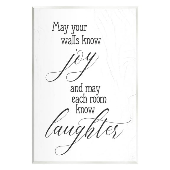 May Your Walls Know Joy Uplifting Phrase Inspirational Graphic Art Unframed Art Print Wall Art