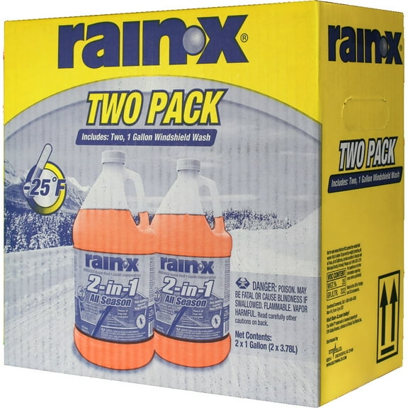 Rain-X Windshield Washer Fluid, 1 Gallon (Pack of 2)
