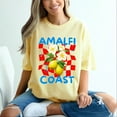 thumbnail image 5 of Amalfi Coast Red Checkerboard - Women's Garment Dyed Graphic T-Shirt, 5 of 16