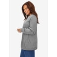 thumbnail image 3 of Woman Within Plus Size Perfect Long-Sleeve Cardigan Sweater, 3 of 4