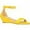 Yellow, variant on Women's Adjustable Ankle Strap Open Toe Low Wedge Sandal Comfortable Platform Heeled Sandals