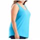 thumbnail image 3 of Recortada camisetas sin mangas para las mujeres Camiseta sin mangas de talla grande con cola de camisa para mujer, camiseta sin mangas sólida para mujer, ropa de verano (Sky Blue, XXXXL), 3 of 5