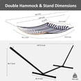 thumbnail image 6 of SUNCREAT Hammocks Extra Large Hammock with Stand Included, Double Hammock with Curved Spreader Bar, Black Stripes, 6 of 8
