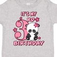 thumbnail image 4 of Inktastic It's My Third Birthday with Panda Bear Girls Toddler T-Shirt, 4 of 5