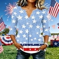 thumbnail image 2 of MuXiKeJi Clothes Plus Size USA Shirts for Women 4th of July Tshirt America Patriotic Tops Star and Stripes V Neck Tees, 2 of 6