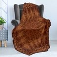 thumbnail image 4 of Antique Soft Flannel Fleece Throw Blanket, Vintage Lacy Persian Pattern from Ottoman Empire Palace Carpet Style Artwork, Cozy Plush for Indoor and Outdoor Use, 50" x 60", Orange Brown, by Ambesonne, 4 of 5