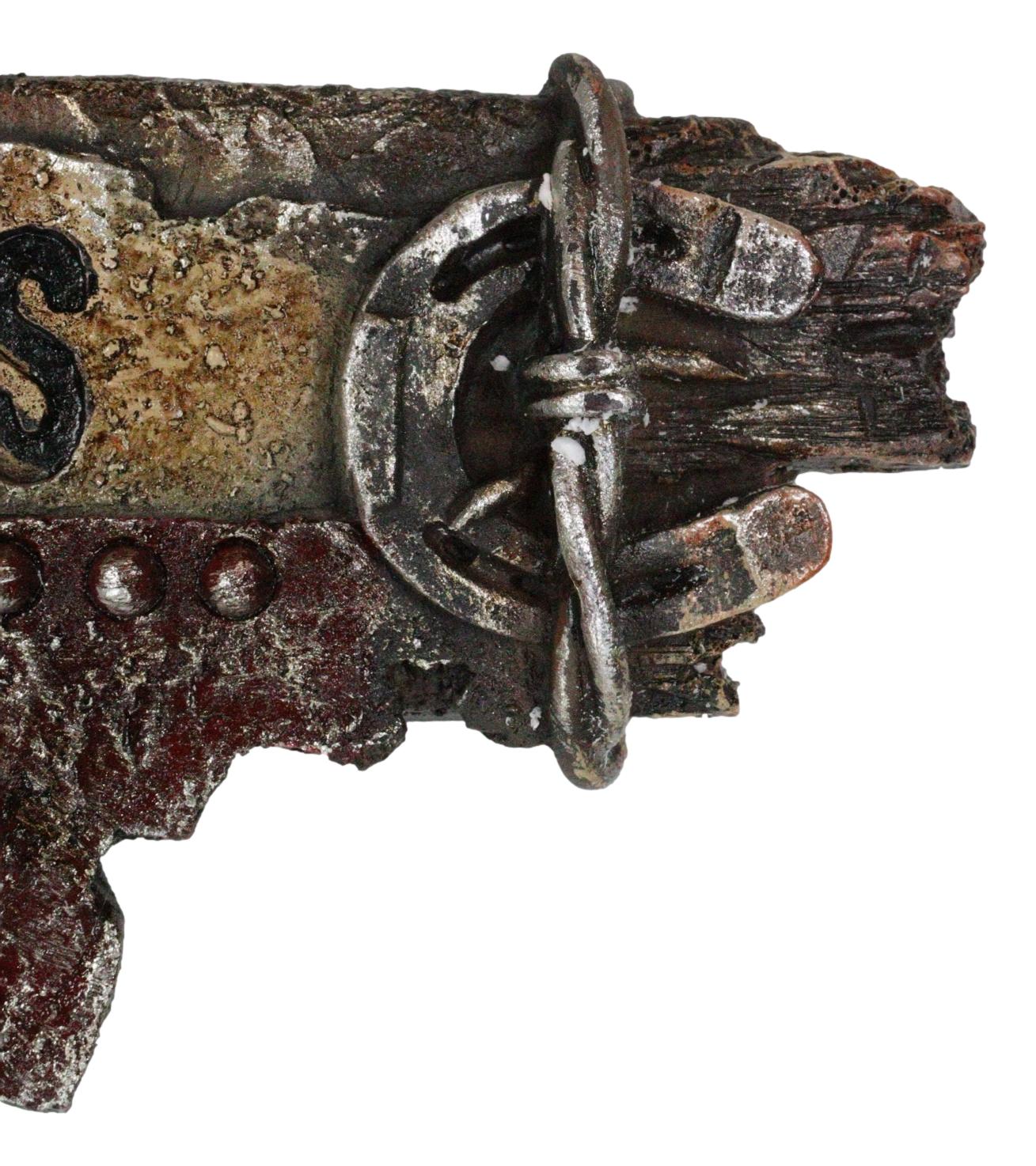 Rustic Western Lone Star Texas State Flag Wall Cross With Driftwood Finish Look