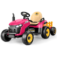 thumbnail image 2 of TOKTOO 24V Powered Ride on Tractor Max 4.3Mph w/ EVA Tires, Tippable Trailer, Remote Control, Tractor Ride on Toy for Kids-Pink, 2 of 16