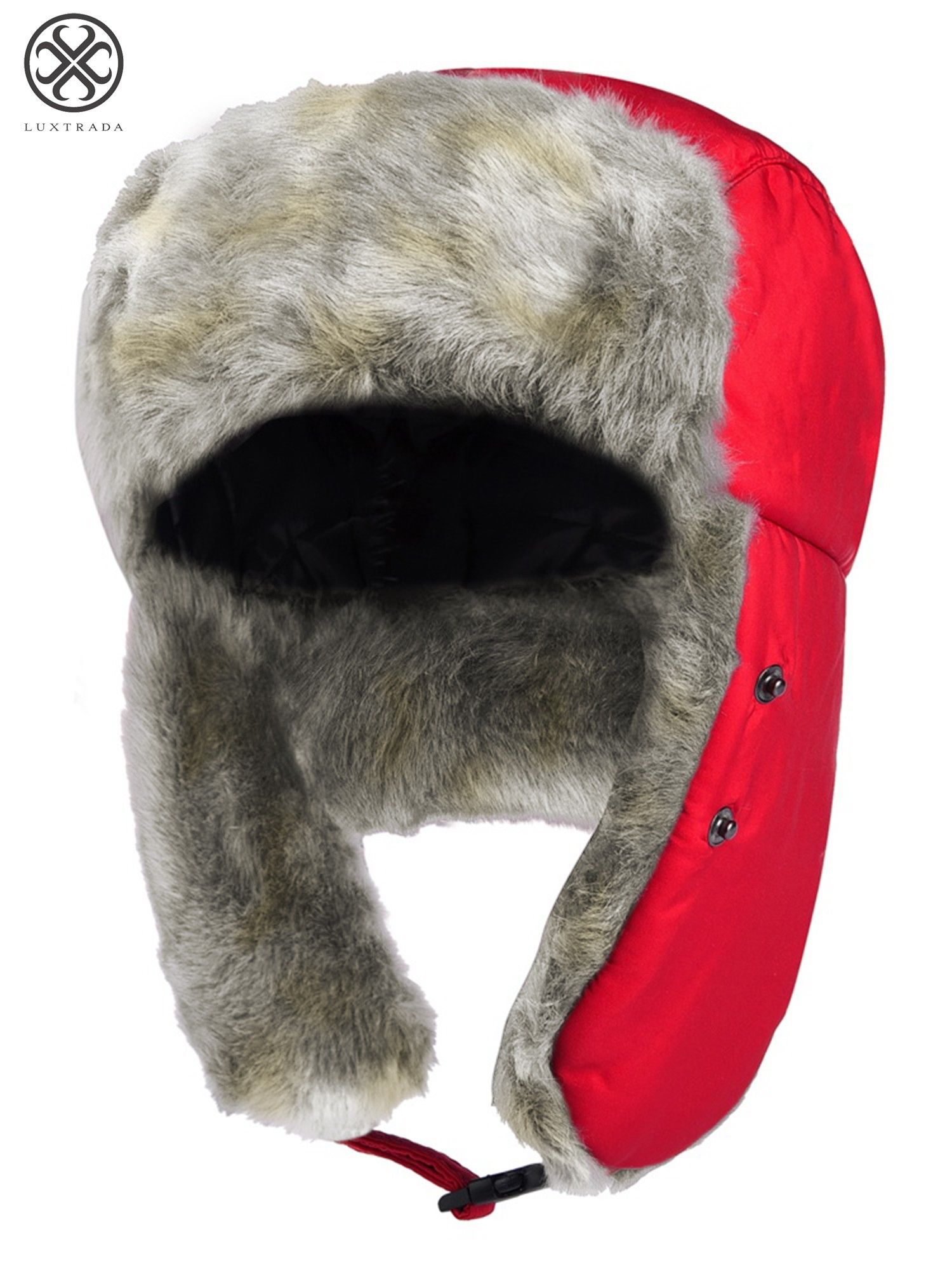 Luxtrada Winter Hats for Men and Women Trooper Hunting Hat Ushanka Hat Ski Hat with Ear Flaps Windproof Waterproof Warm Hat (Red) - image 4 of 10