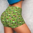 thumbnail image 3 of Picia Cute Green Frog Printed Workout Shorts for Women Seamless Scrunch Butt Lifting High Waisted Yoga Gym Booty Running Moisture-wicking Short Pants-XX-Large, 3 of 9