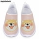 thumbnail image 1 of Doginthehole - Zapatos de enfermera con dibujos animados para mujer, diseño de cachorro Corgi, planos, informales, blancos, transpirables, ligeros, sin cordones, de malla, 1 of 5