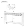 thumbnail image 3 of Hassch Modern Console Table with 3 Drawers, 2 Tier Entryway Table, Narrow Sofa Table with Storage Shelves, Behind Couch Table for Living Room, Hallway, Brown, 3 of 9